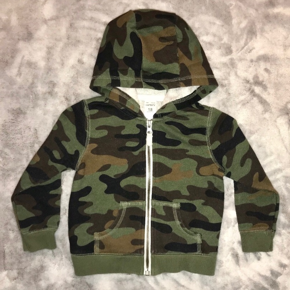NEW! 18m - Carter’s Zip-Front Camo Hoodie
